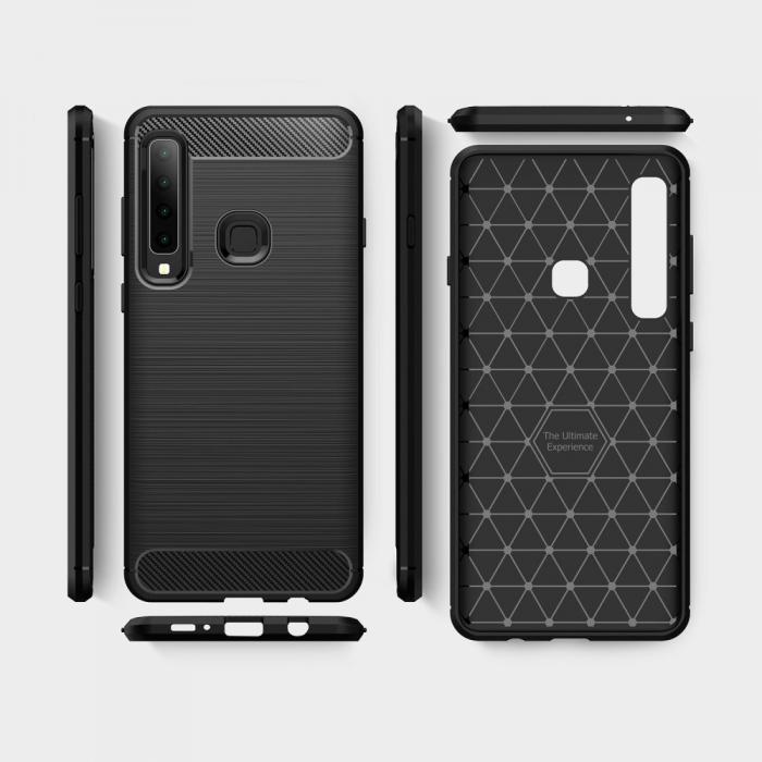 A-One Brand - Carbon Brushed Mobilskal till Samsung Galaxy A9 (2018) - Svart
