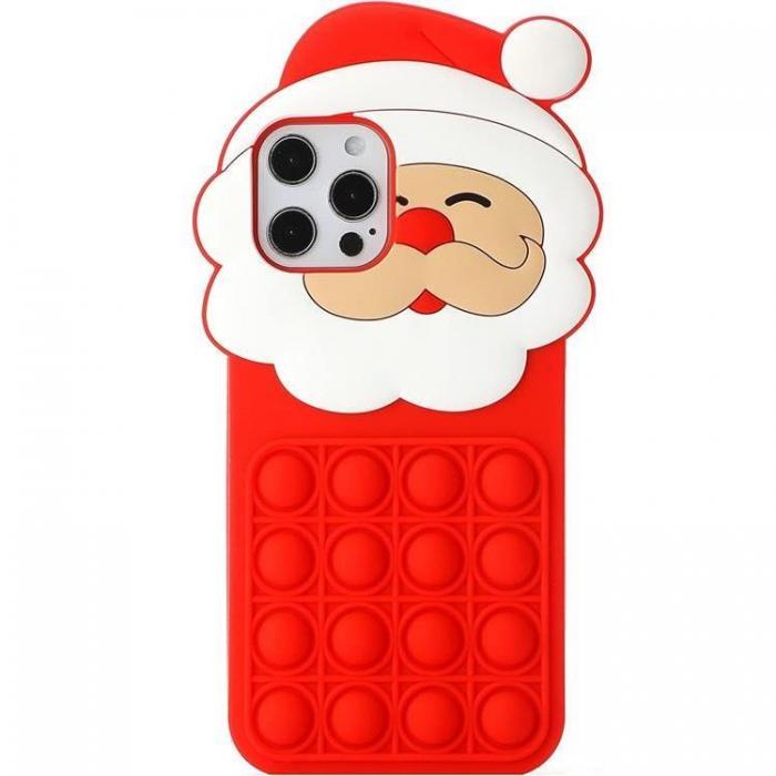 A-One Brand - iPhone 12 Mobilskal Silikon Santa Claus Pop It - Rd