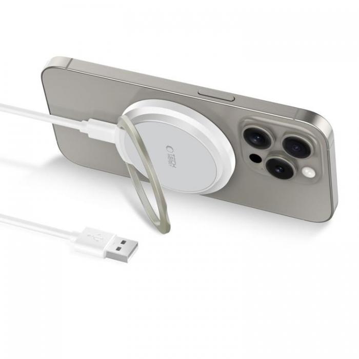 Tech-Protect - Tech-Protect Trdls Laddare Magsafe QI15W-A33 - Vit