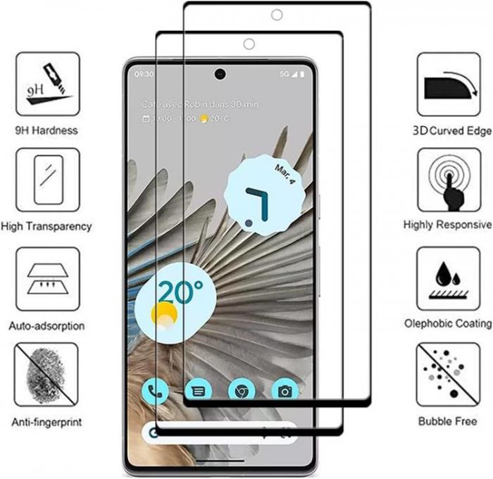 A-One Brand - [1-Pack] Google Pixel 7 Pro Hrdat Glas Skrmskydd Full Glue HD