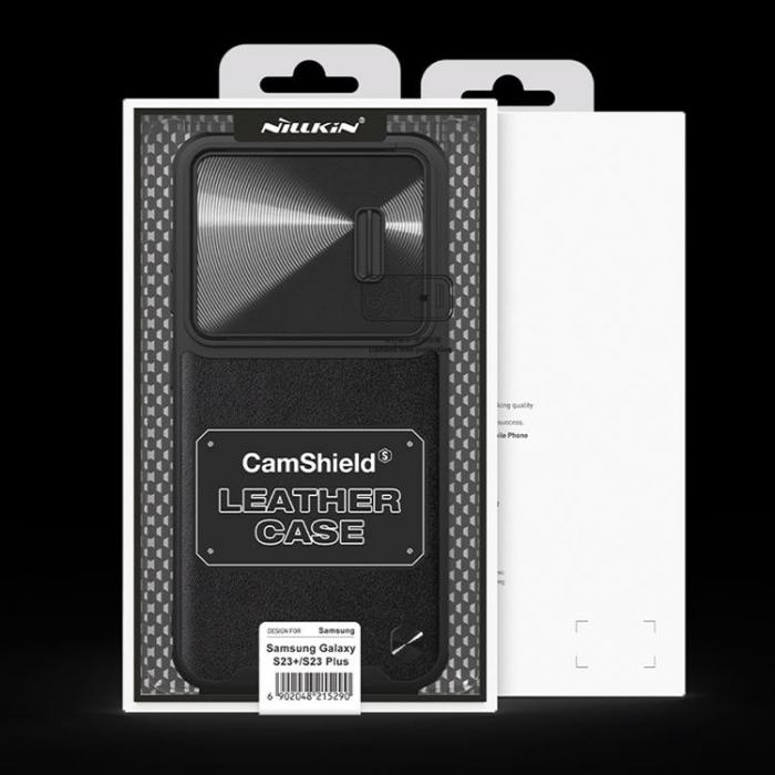 Nillkin - Nillkin Galaxy S23 Ultra Mobilskal CamShield Lder S - Svart