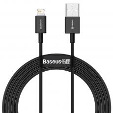 BASEUS - Baseus Superior Fast Charging Lightning - USB Kabel 2m - Svart