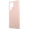Guess - Guess Galaxy S23 Ultra Skal Silicone Script Metal Logo - Rosa