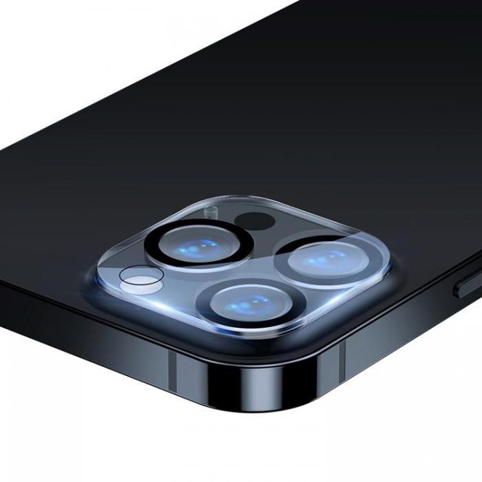 BASEUS - Baseus 2-Pack Kameralinsskydd i Hrdat Glas iPhone 13 Pro