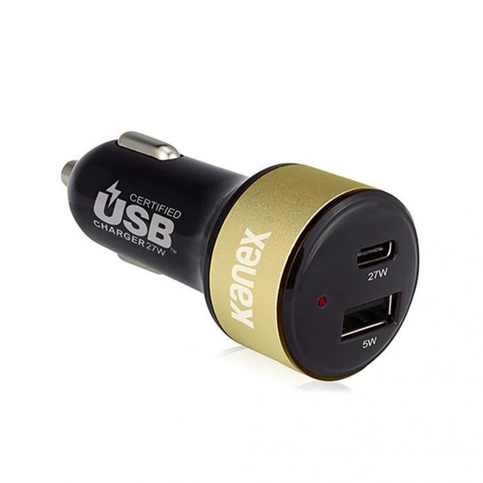 UTGATT5 - Kanex GoPower billaddare med USB och USB-C uttag