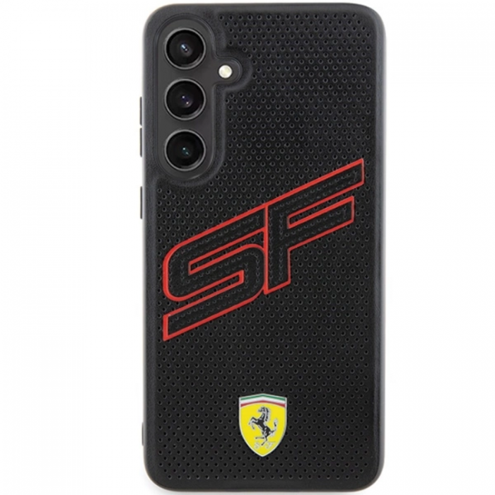 Ferrari - Ferrari Galaxy S24 Mobilskal Big SF Perforated - Svart