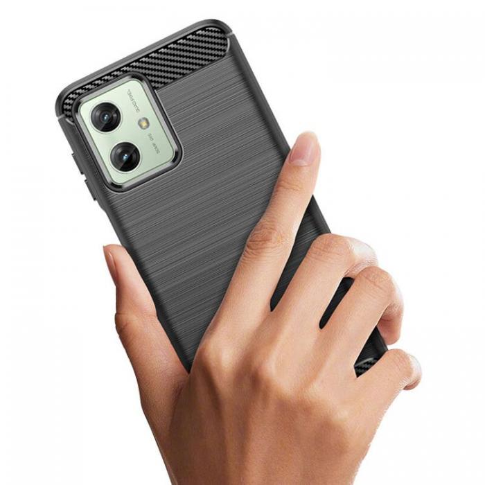 A-One Brand - Motorola Moto G54 Mobilskal Carbon - Svart