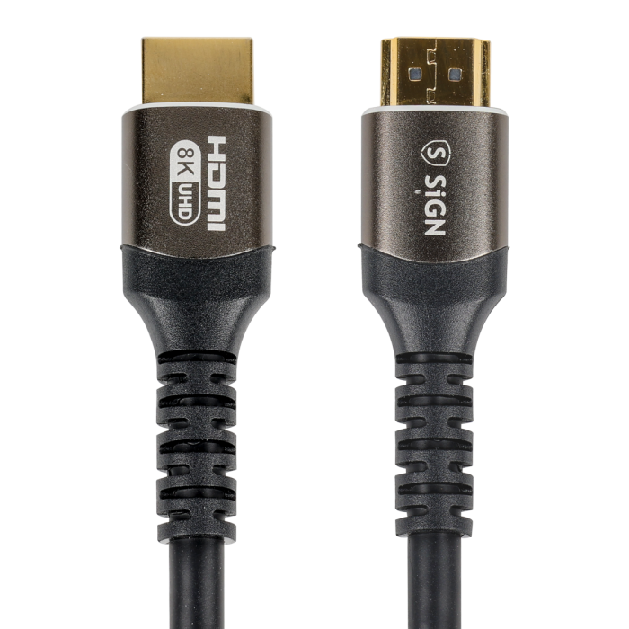 SiGN - SiGN Premium HDMI 2.1 Kabel 8K, 0.5m - Svart