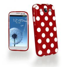 A-One Brand - Polka dot FlexiCase Skal till Samsung Galaxy S3 i9300 (Röd)