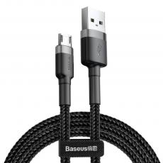 BASEUS - Baseus Cafule micro USB kabel QC 3.0 2.4A 0,5M Svart-Grå