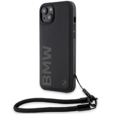 BMW - BMW iPhone 15/14/13 Mobilskal Signature Läder Wordmark Cord