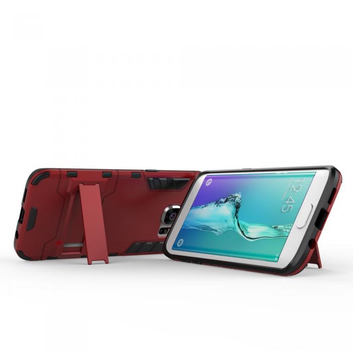UTGATT5 - Kick-Stand Skal till Samsung Galaxy S7 Edge - Rd