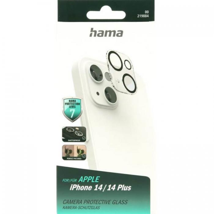 Hama - Hama iPhone 14 Plus/iPhone 14 Kameralinsskydd i Hrdat Glas