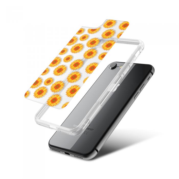 UTGATT5 - Fashion mobilskal till Apple iPhone 8 - Gula blommor
