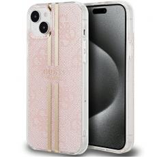 OEM - iPhone 15 Skal Guess Rosa med Guldrand