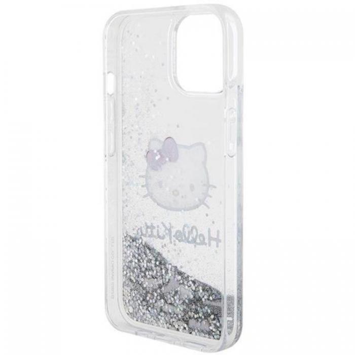Hello Kitty - Hello Kitty iPhone 15 Mobilskal Liquid Glitter Charms
