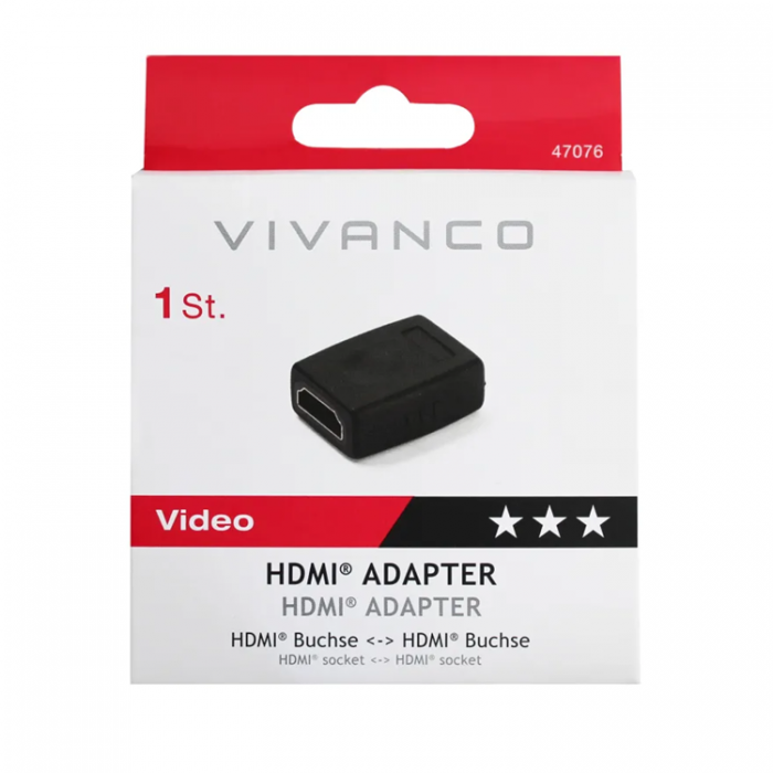 UTGATT1 - Vivanco Adapter HDMI A Hona - Svart