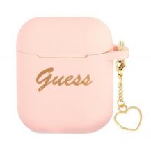 Guess&#8233;Guess Silicone Heart Charm Collection Skal Airpods - Rosa&#8233;