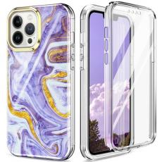 A-One Brand - iPhone 14 Pro Max Skal 360 Marble - Lila
