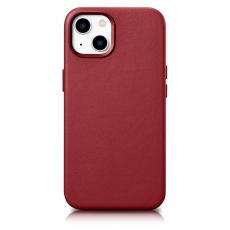 ICARER - iCarer iPhone 14 Plus Skal Äkta Läder MagSafe Compatible - Röd