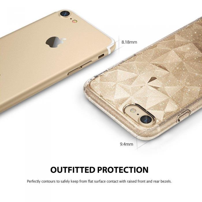 UTGATT5 - Ringke Air Prism Glitter Skal till iPhone 7/8/SE 2020 - Clear