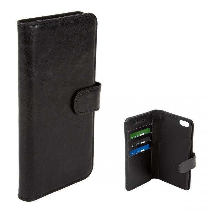 UTGATT5 - Champion Wallet Case Svart PU iPhone 6/6S