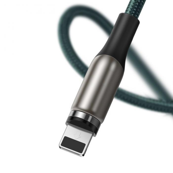 UTGATT5 - Baseus Zinc magnetisk USB Kabel - lightning 2A 1m Grn