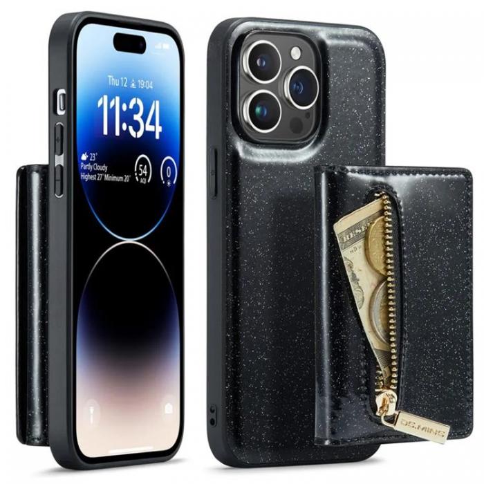 DG.MING - DG.MING iPhone 15 Pro Max Mobilskal Korthllare Detachable - Svart