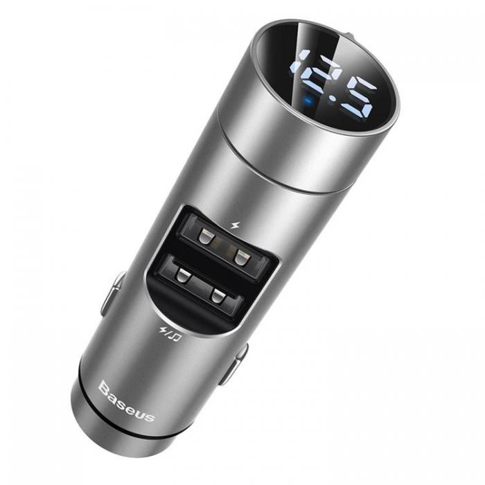 UTGATT5 - Baseus Billaddare 2x USB Till FM Sndare - Silver