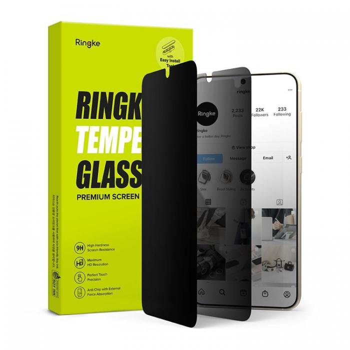 UTGATT - Ringke Galaxy S23 Plus Hrdat Glas Skrmskydd TG Privacy
