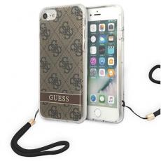 Guess - Guess iPhone 7/8/SE (2020/2022) Skal 4G Print Strap - Brun