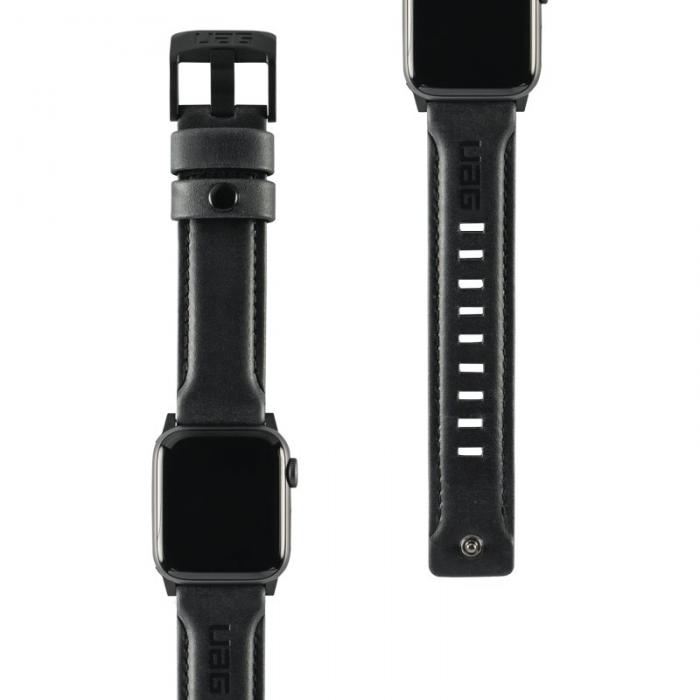 UTGATT5 - UAG Apple Watch Lderrem 44mm/42mm - Svart