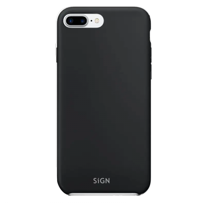 SiGN - SiGN iPhone 7/8 Plus Skal Liquid Silicone - Svart