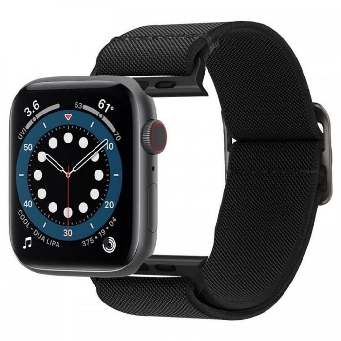 Spigen - Spigen Fit Lite Armband Apple Watch 4/5/6/7/8/SE/Ultra (42/44/45/49 mm) - Svart