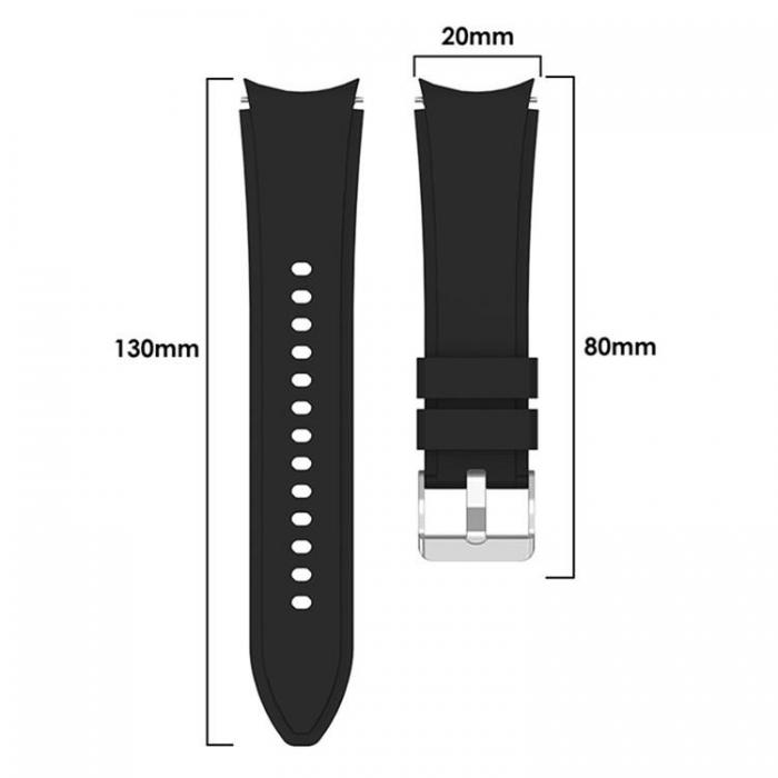 A-One Brand - Galaxy Watch 6 (40mm) Armband Silikon - Svart