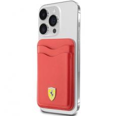 Ferrari - Ferrari Magsafe Korthållare Läder 2023 Collection - Röd