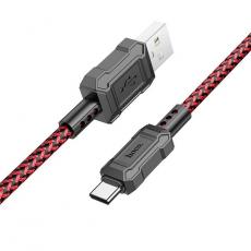 Hoco - Hoco USB-A Till USB-C Kabel 1m Leader - Röd