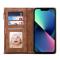 A-One Brand - iPhone 14 Plus Plnboksfodral Flap Zipper Strap - Brun