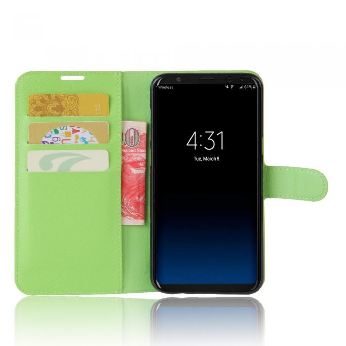 UTGATT5 - Litchi Plnboksfodral Samsung Galaxy S8 Plus - Grn