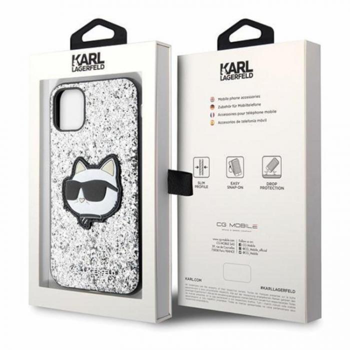 KARL LAGERFELD - Karl Lagerfeld iPhone 11/XR Mobilskal Glitter Choupette Patch