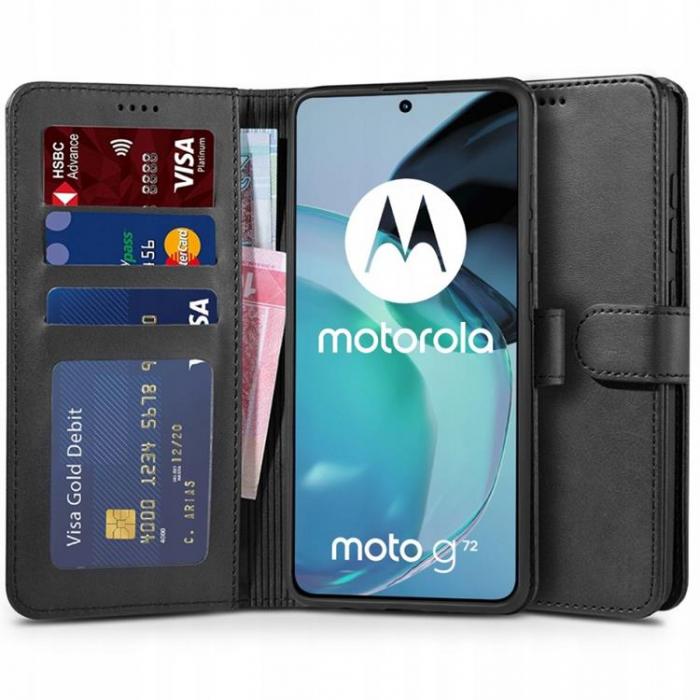 Tech-Protect - Tech-Protect Motorola Moto G72 Plnboksfodral - Svart