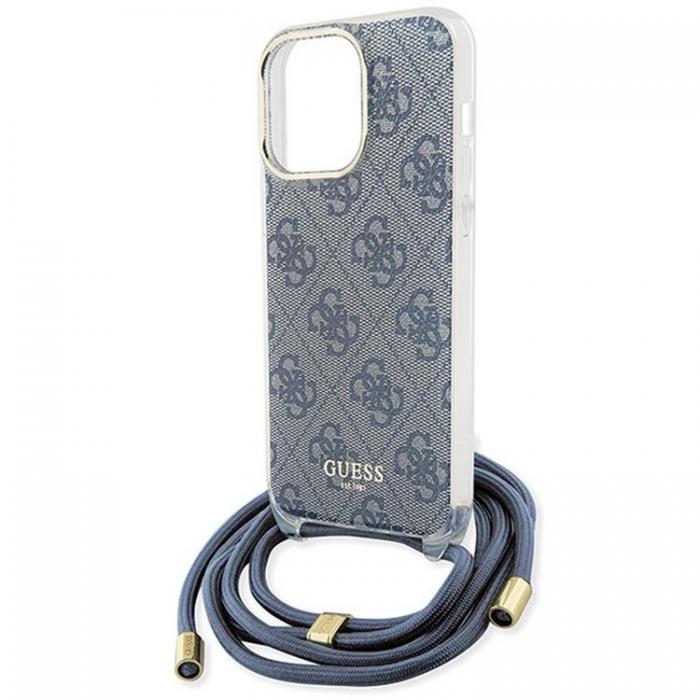 Guess - Guess iPhone 15 Pro Mobilhalsband Skal 4G Print - Bl