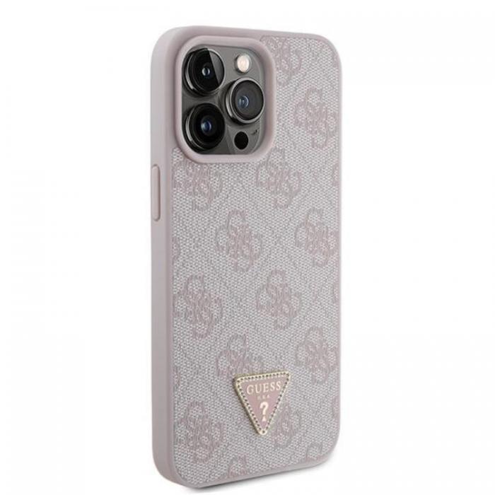 Guess - Guess iPhone 15 Pro Max Mobilskal 4G Diamond Triangle - Rosa
