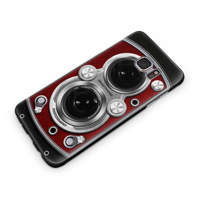 UTGATT5 - Skal till Samsung Galaxy S7 Edge - Vintage Camera Red