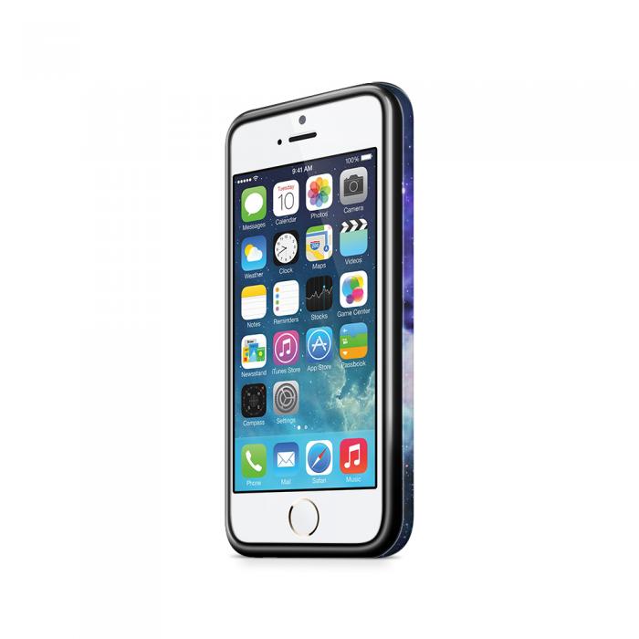 UTGATT5 - Tough mobilSkal till Apple iPhone SE/5S/5 - Rymden - Lila/Bl