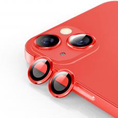 A-One Brand - iPhone 13 / iPhone 13 Mini Kameralinsskydd i Härdat glas - Röd
