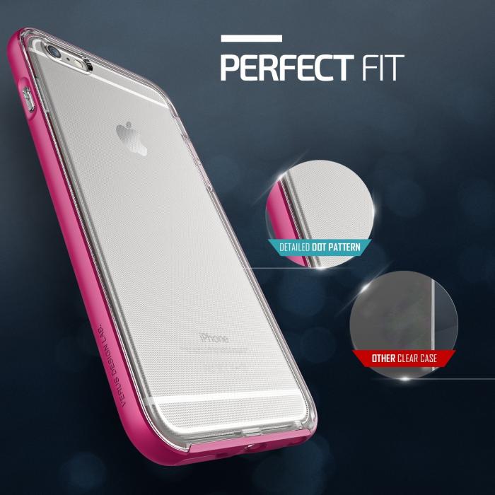 UTGATT1 - Verus Crystal Bumper Skal till Apple iPhone 6/6S - Hot Pink