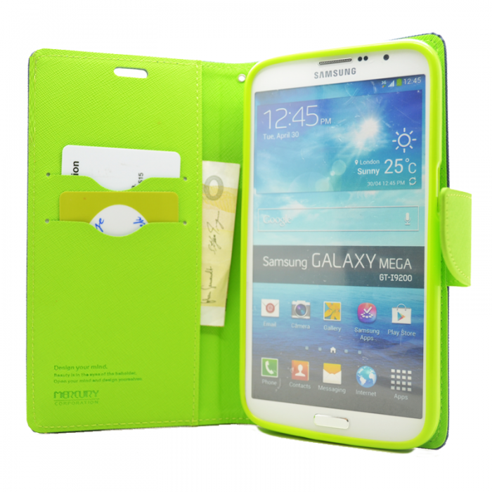 UTGATT5 - Mercury Fancy Diary Plnboksfodral till Samsung Galaxy 6,3 i9200 (Rd)
