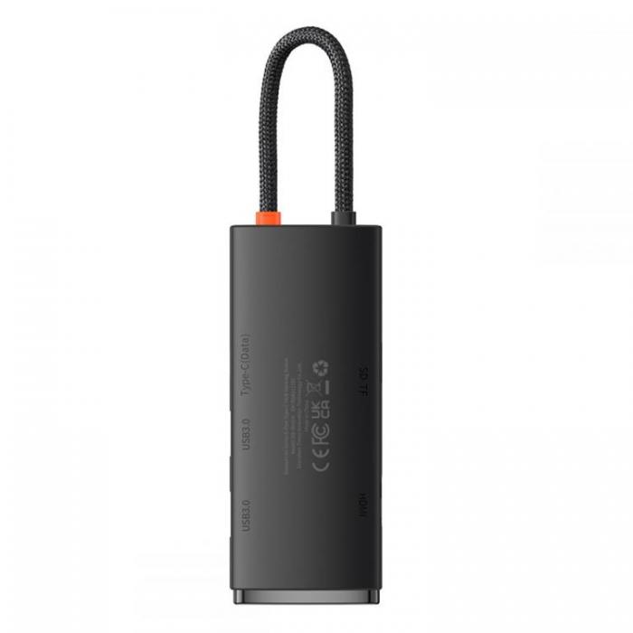 BASEUS - Baseus Lite Series 6-Port HUB Adapter USB-C - Svart