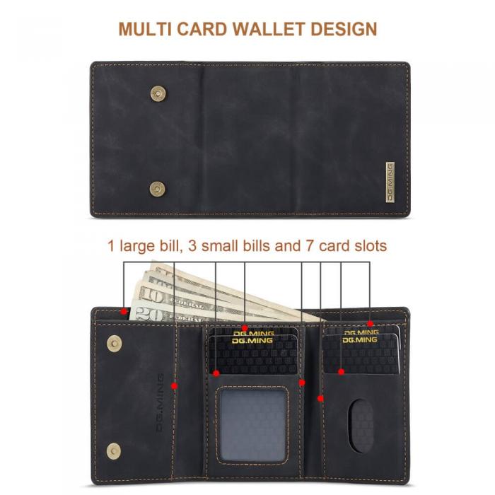 DG.MING - Samsung Galaxy A52 5G Skal DG.MING M1 Magnetic Tri-fold Wallet Med Kickstand